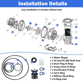 Tobaiwind Pentair SuperFlo lid O-ring preserves a tight seal during operation