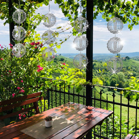 ToBeAce 12-disc mirrored wind spinners deter birds with flashing light
