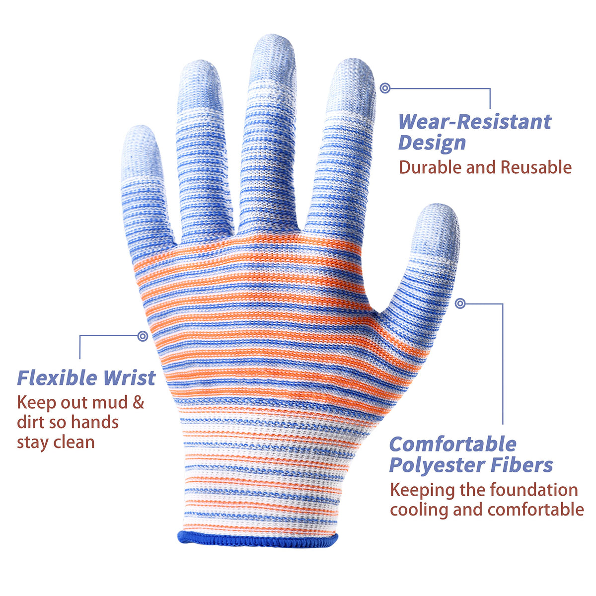 TOBEHIGHER gardening gloves with latex coating for strong grip during weeding and pruning