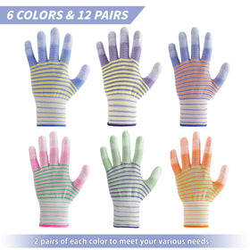 TOBEHIGHER women's gardening gloves breathable knit with elastic wrist for dexterous tasks