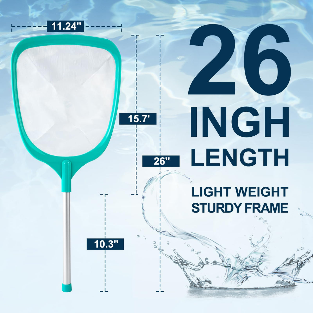 TOBEHIGHER large capacity deep rake skimmer for quick debris removal