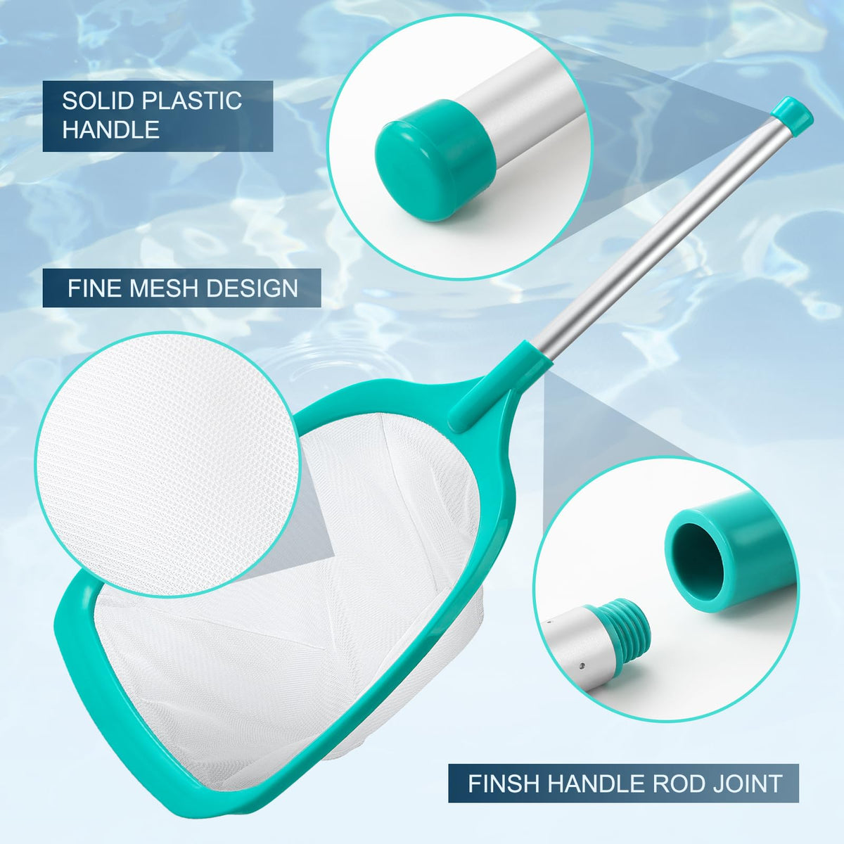 TOBEHIGHER skimmer removes leaves and debris from pool and pond