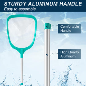 TOBEHIGHER pool skimmer wide front lip prevents debris escape