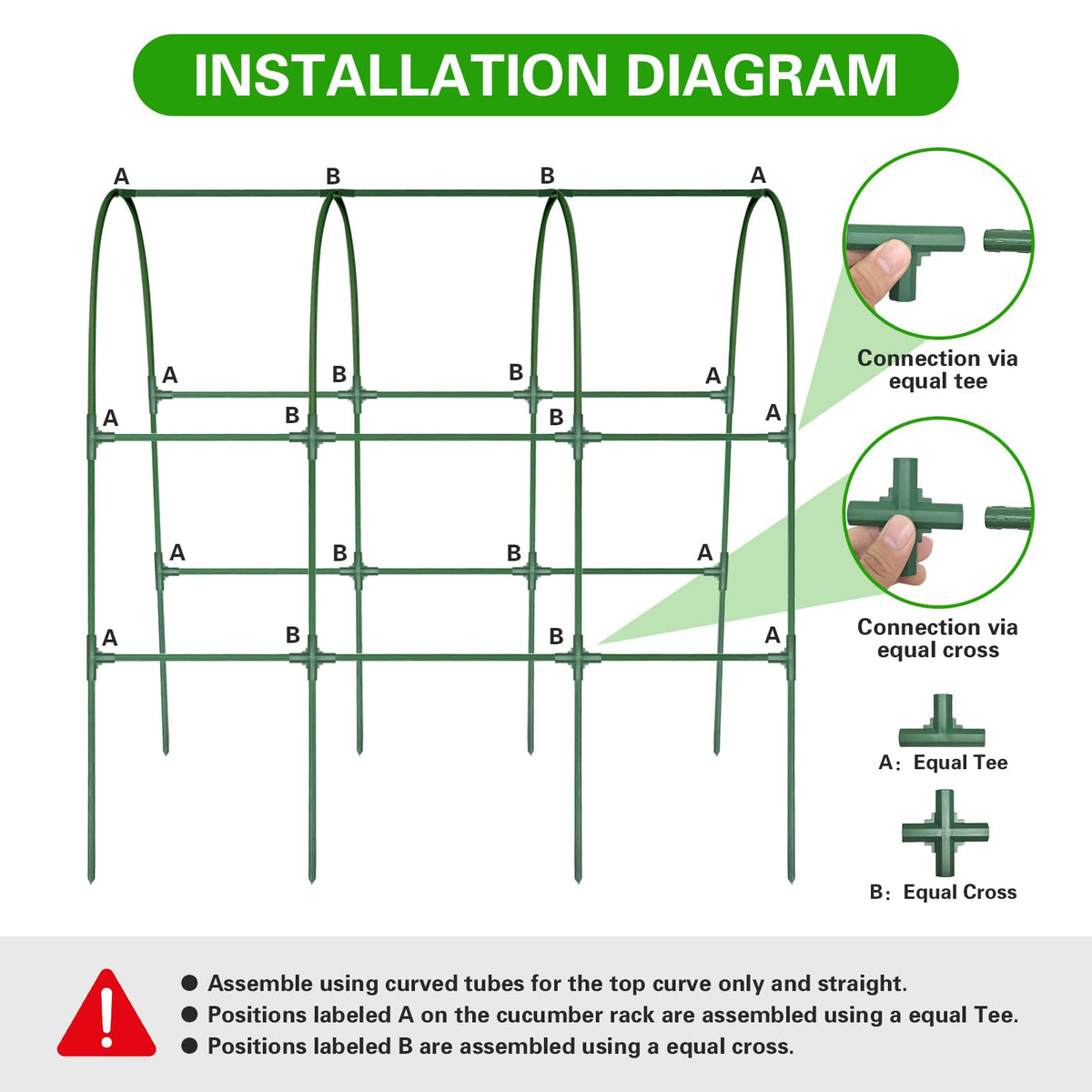 TOCCYARD cucumber trellis arch durable design ensures long-lasting garden support