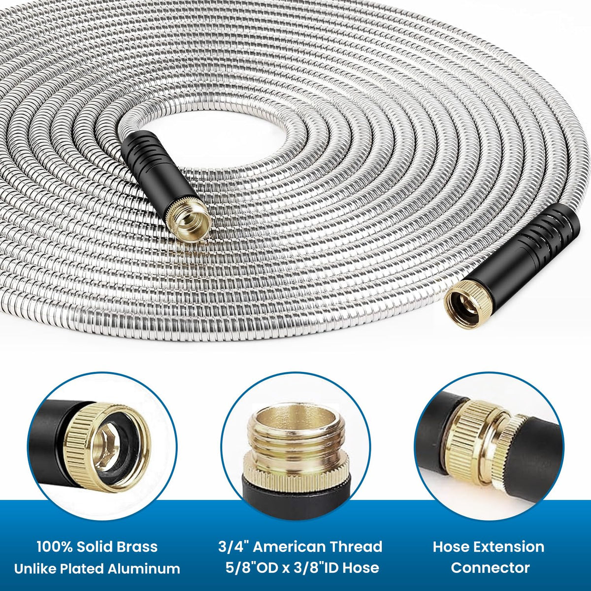 Tocebe 50ft hose with 10-function nozzle for versatile watering.