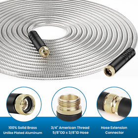 Tocebe 50ft hose with 10-function nozzle for versatile watering.