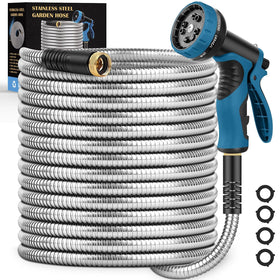 Tocebe garden hose 50ft with spiral design for smooth, kink-free watering.
