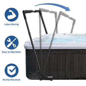TOCRETOARE spa cover lift in use reduces bending and strain