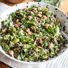 Todd's Seeds cooked sprouted lentils add texture to bowls and stews.