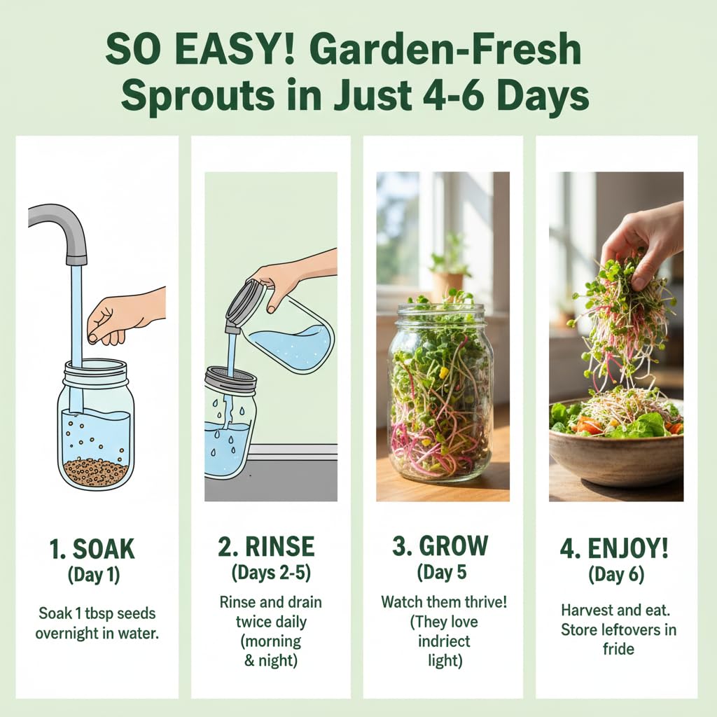 Todds Seeds ready-to-eat sprouts in 5 days for quick meals