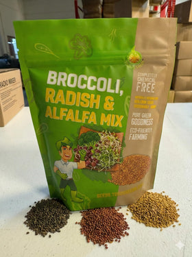 Todd's Seeds broccoli sprouts ready to add crunch to salads