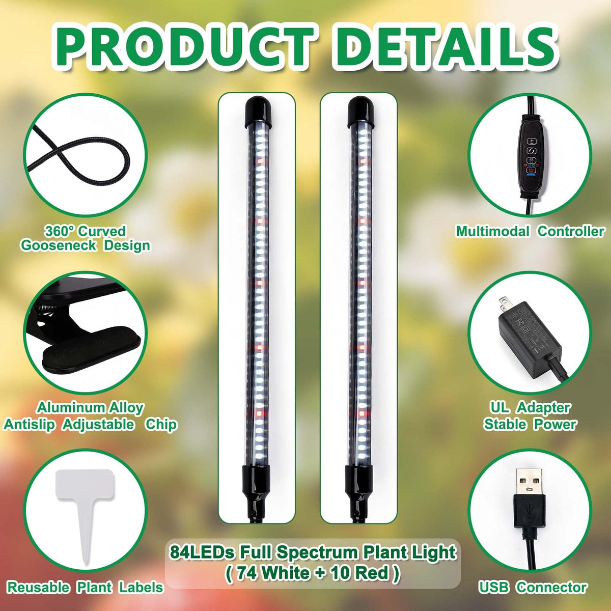 TOEKSIX ten dimmable levels for seedlings to mature plants