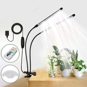 TOEKSIX full-spectrum 84 LED grow light clip-on for indoor plants