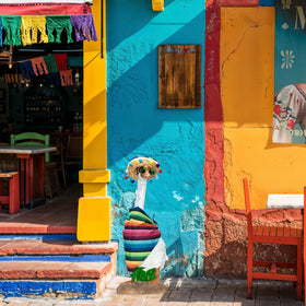 TOHARA fiesta-inspired decor ideas for patios with seasonal goose costumes.