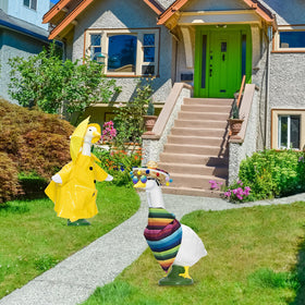 TOHARA 23in-17in goose statue compatibility for easy outfit swapping.