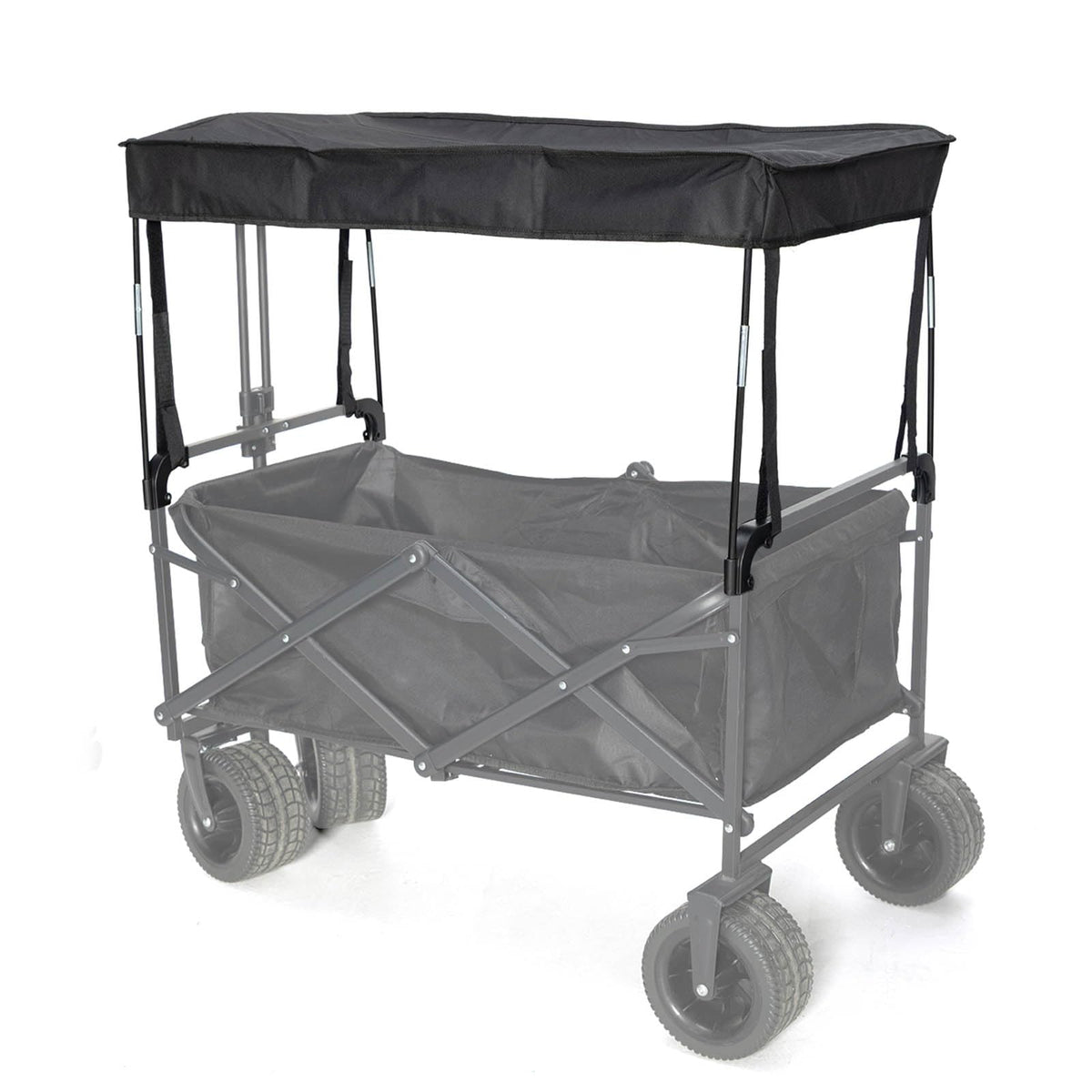 TOHARA wagon canopy attachment during quick install providing portable shade.