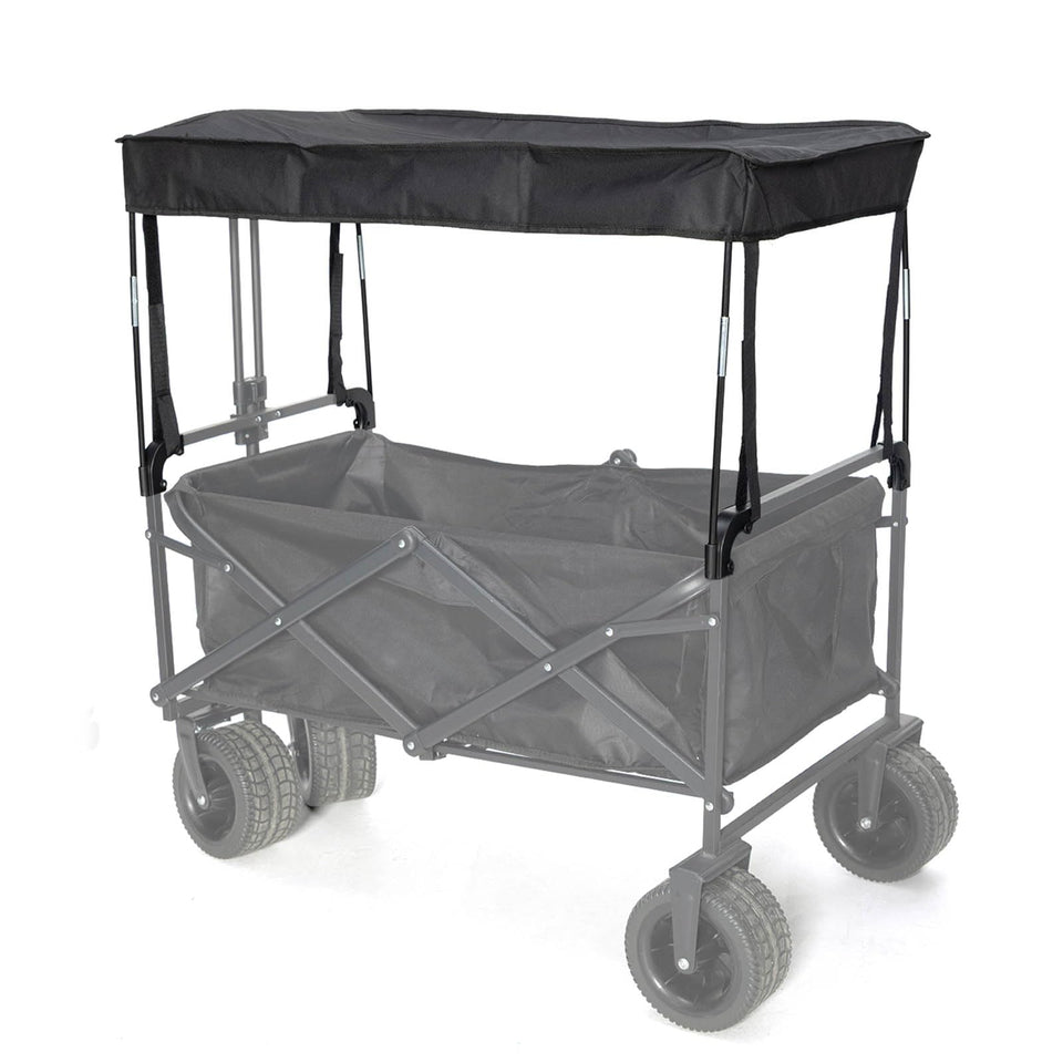 TOHARA wagon canopy attachment during quick install providing portable shade.
