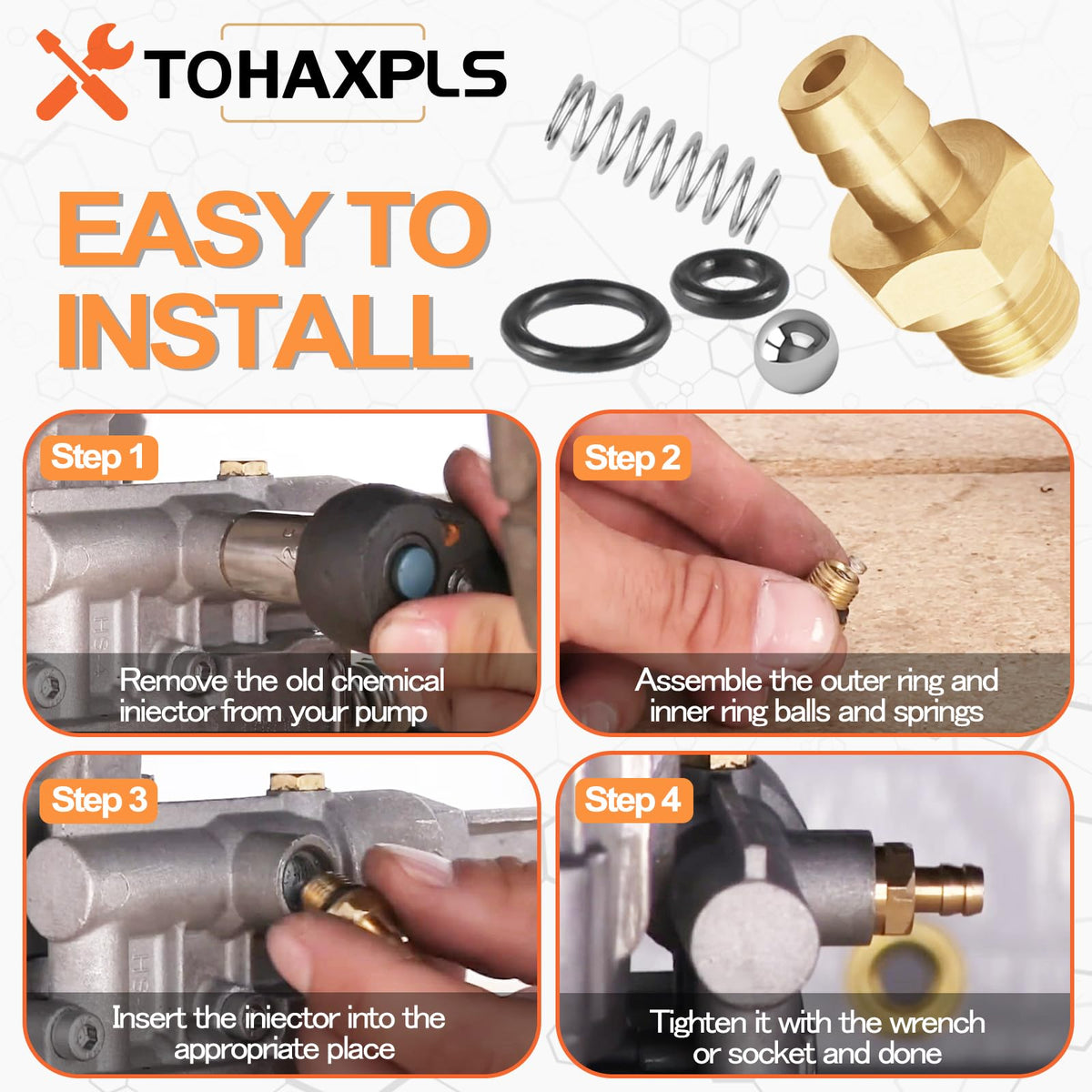 TOHAXPLS 7104228 easy installation for quick replacement on compatible pressure washers