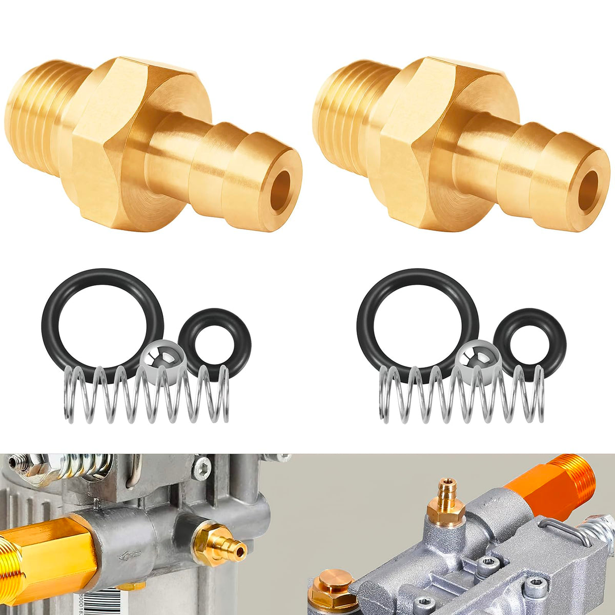 TOHAXPLS 7104228 soap injector front view showing sturdy brass construction for durable cleaning