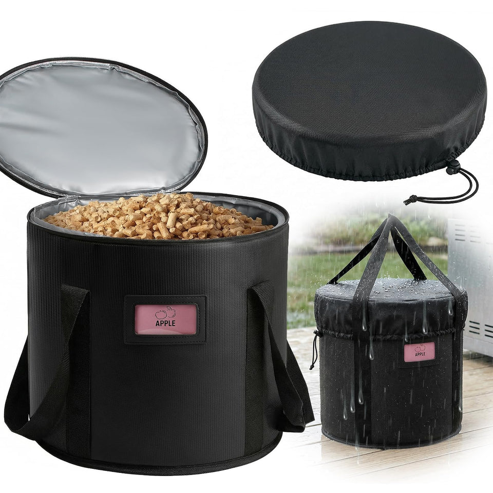 TOHONFOO 32LBS pellet storage container with large capacity for grilling sessions.