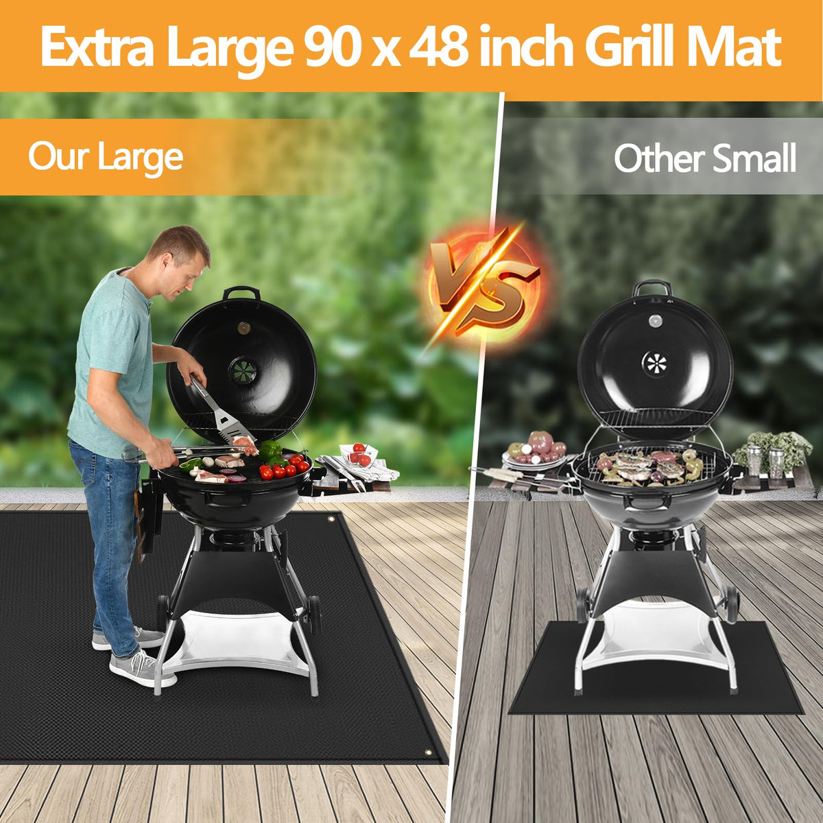 TOHONFOO grill mat 2000F heat resistance prevents surface scorching