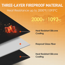 TOHONFOO grill mat lays flat with anti-curl edges for stable handling.