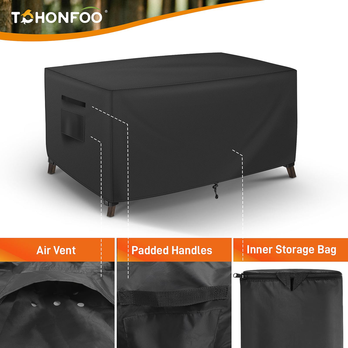 TOHONFOO easy-care cover is simple to clean and store.