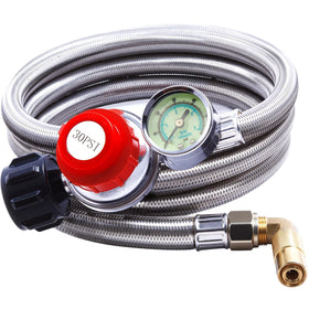 TOHONGADON propane hose with regulator for precise flame control during grilling