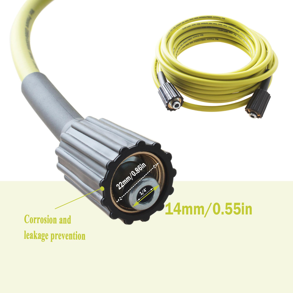TOKDOOT RY31HPH01 50ft hose, extended reach for larger cleaning tasks.