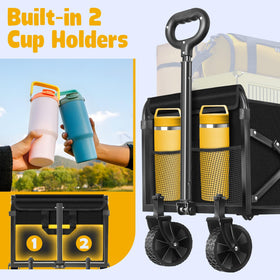 TOKXTIK wagon all-terrain wheels glide over sand and grass