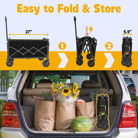 TOKXTIK wagon open full-size; showcases generous 120L capacity