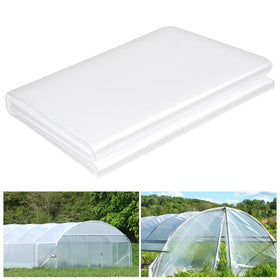 ToLanbbt 8x26ft clear greenhouse film for even light and healthy growth.