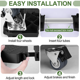 ToLanbbt 4-inch height boost helps protect floors and prevent ground contact.