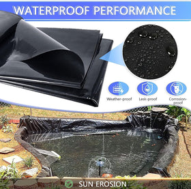 ToLanbbt thick pond liner offers waterproofing for fish ponds and waterfalls.