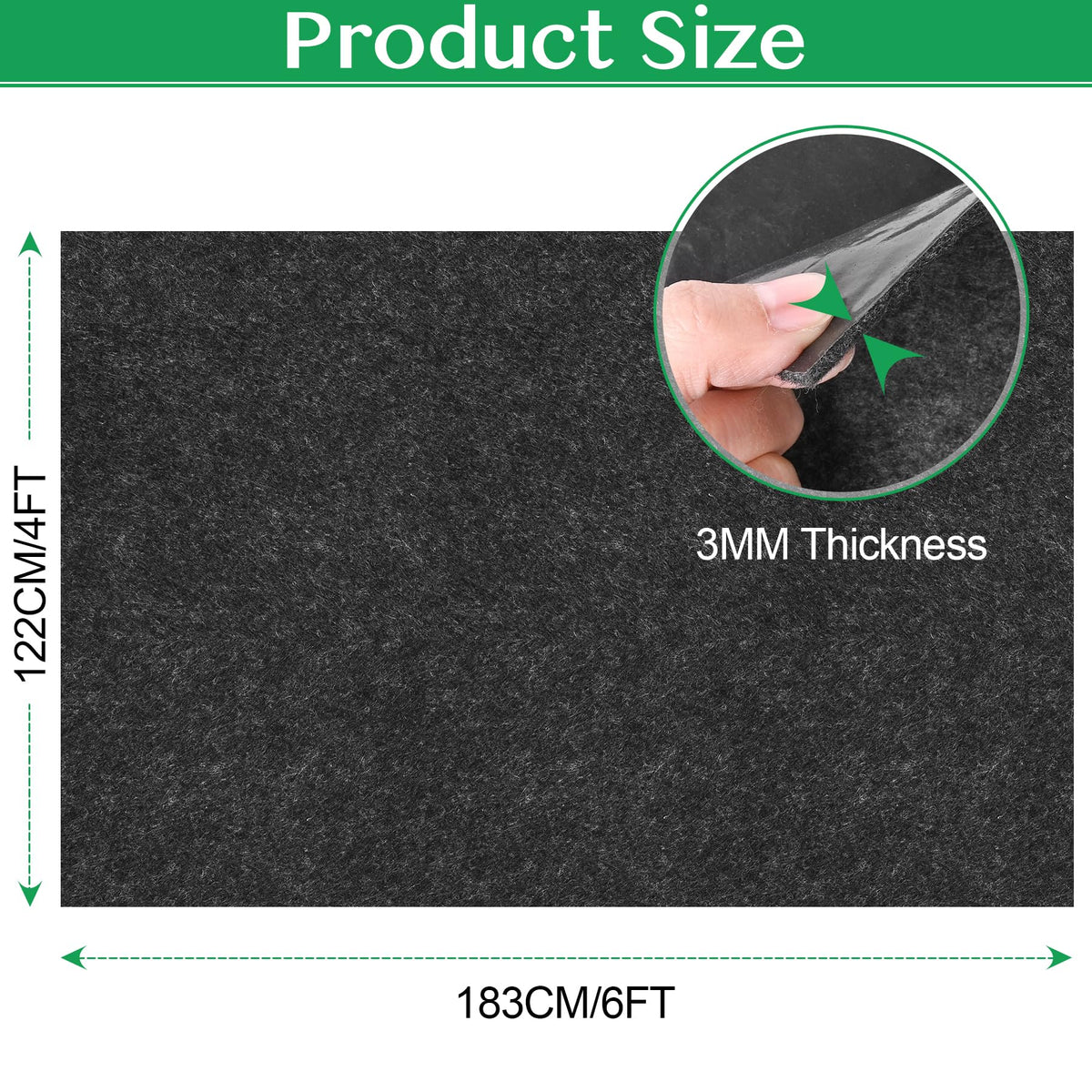 ToLanbbt shed floor mat close-up showing dense felt absorption