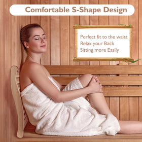 Tolhyun sauna backrest anti-slip ends keep it steady on benches.