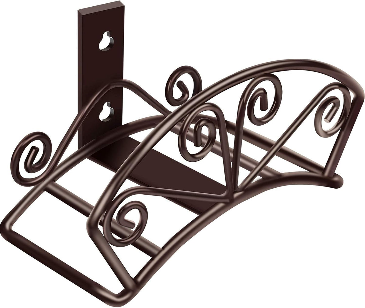 TomCare bronze wall-mount hose holder on a garden wall