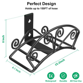 TomCare decorative fan-shaped hose hanger adds charm to garden.