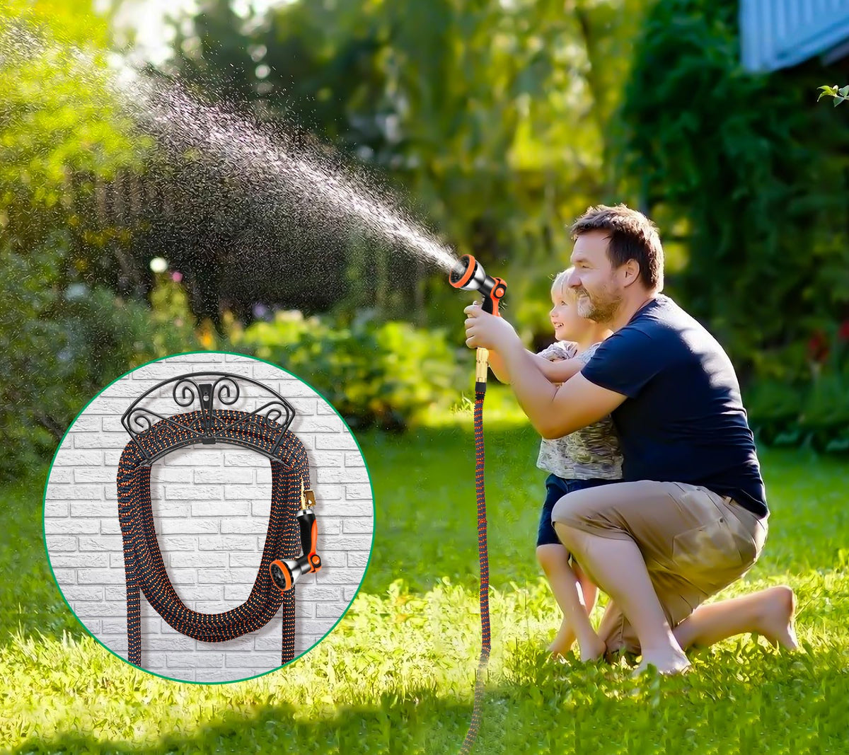 TomCare easy-install wall hose holder for quick setup.