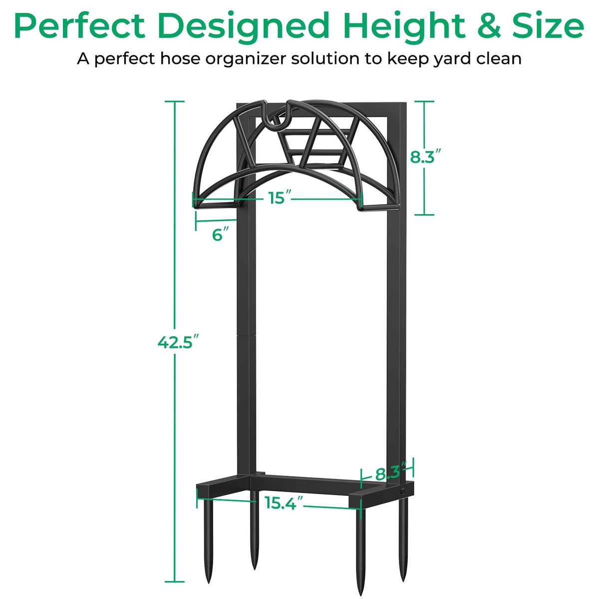 TomCare garden hose stand for efficient yard organization.