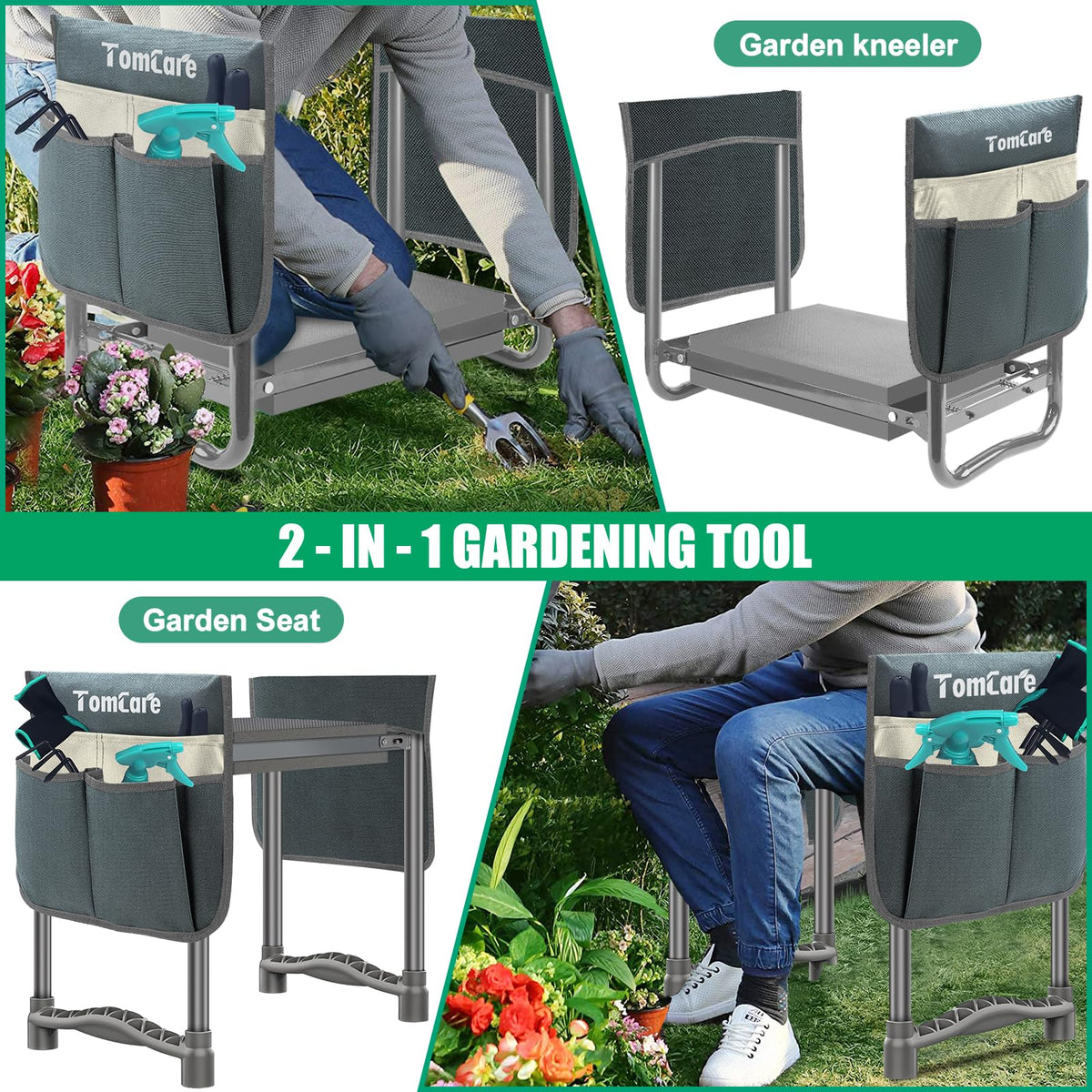 TomCare garden kneeler is ideal for outdoor gardening tasks