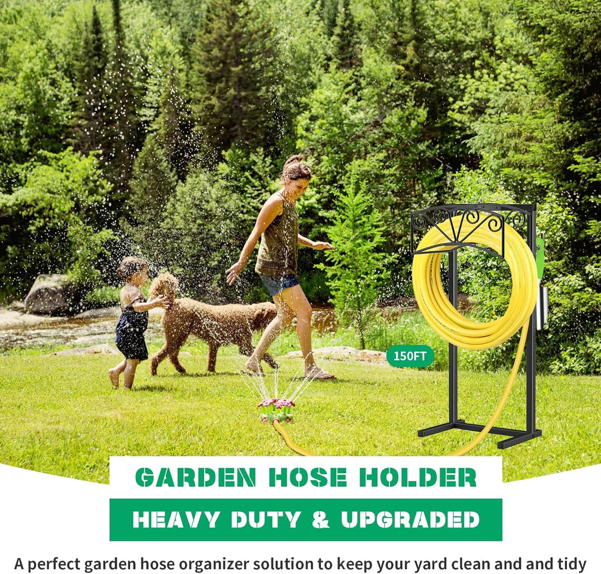 TomCare holder accommodates long hoses up to 160 ft