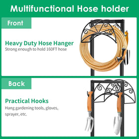 TomCare hose holder is freestanding and quick to assemble for fast setup.