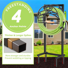 TomCare hose holder holds up to 160 ft of hose neatly