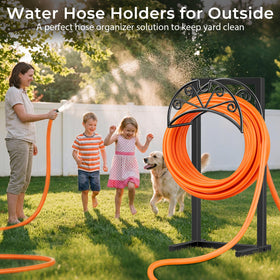 TomCare hose holder in-yard setup enhances outdoor organization