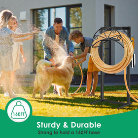 TomCare hose holder is an outdoor stand that can be moved easily.