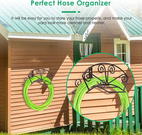 TomCare outdoor yard hose storage solution keeps clutter down