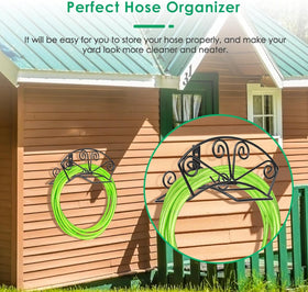 TomCare outdoor yard-use hose hanger withstands weather for outdoor durability