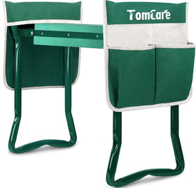 TomCare upgraded garden kneeler seat with widened pad offers comfortable kneeling.