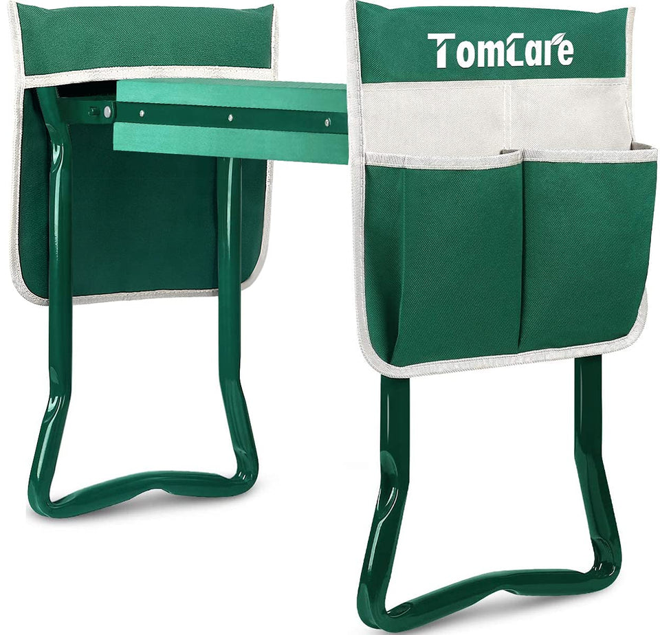 TomCare upgraded garden kneeler seat with widened pad offers comfortable kneeling.